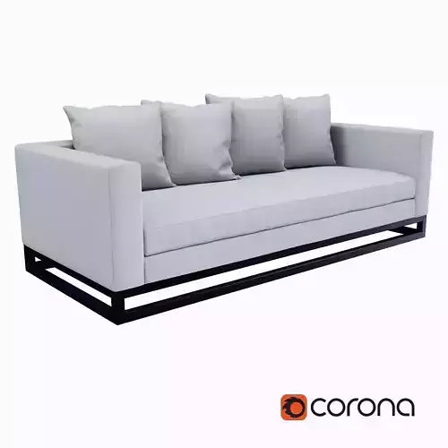 West Elm Toss-Back Down-Filled Sofa 3D model