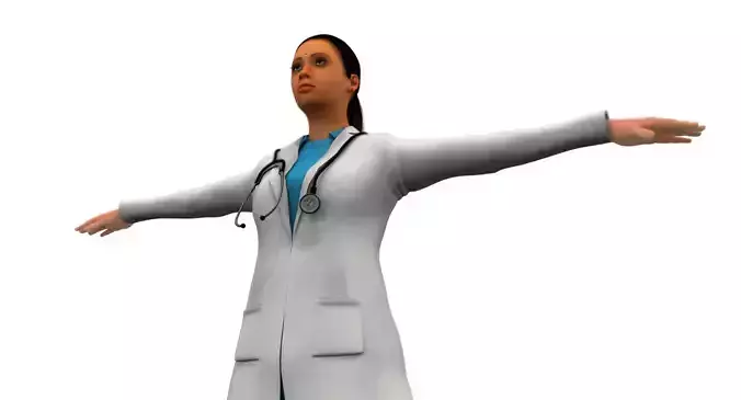 indian girl doctor 3d model