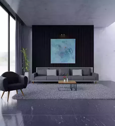 Living room Realistic 3D model