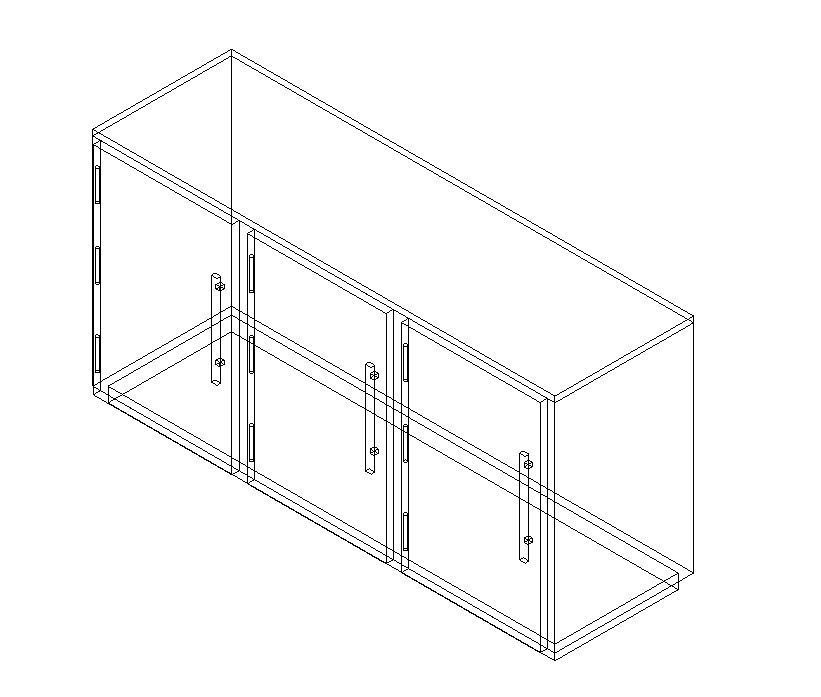 Counter with Cabinets 3D model_5