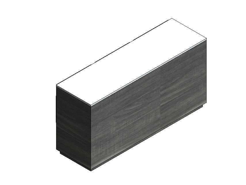 Counter with Cabinets 3D model_3