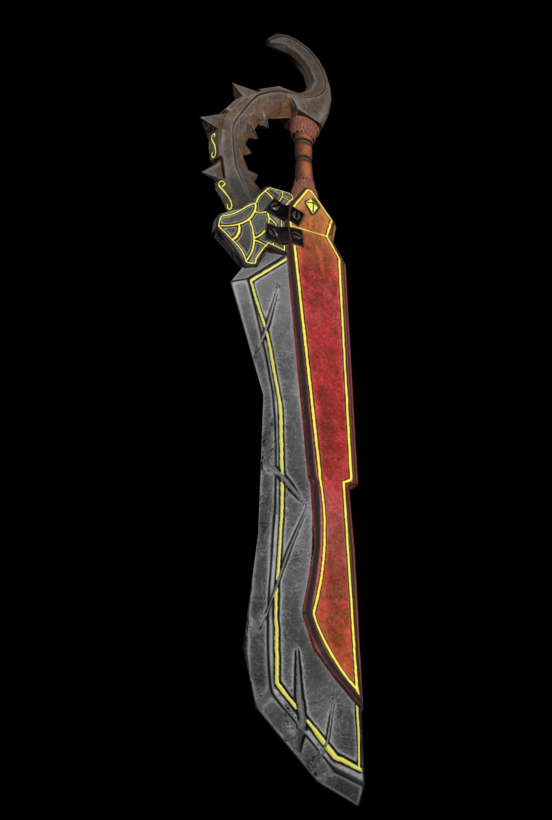 Fantasy Sword 3D model_2