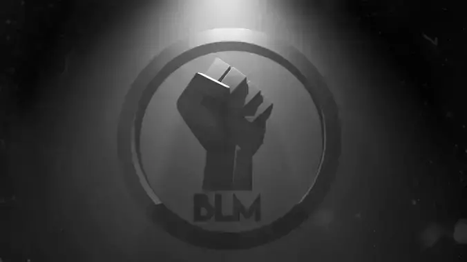 3D Black Lives Matter Logo