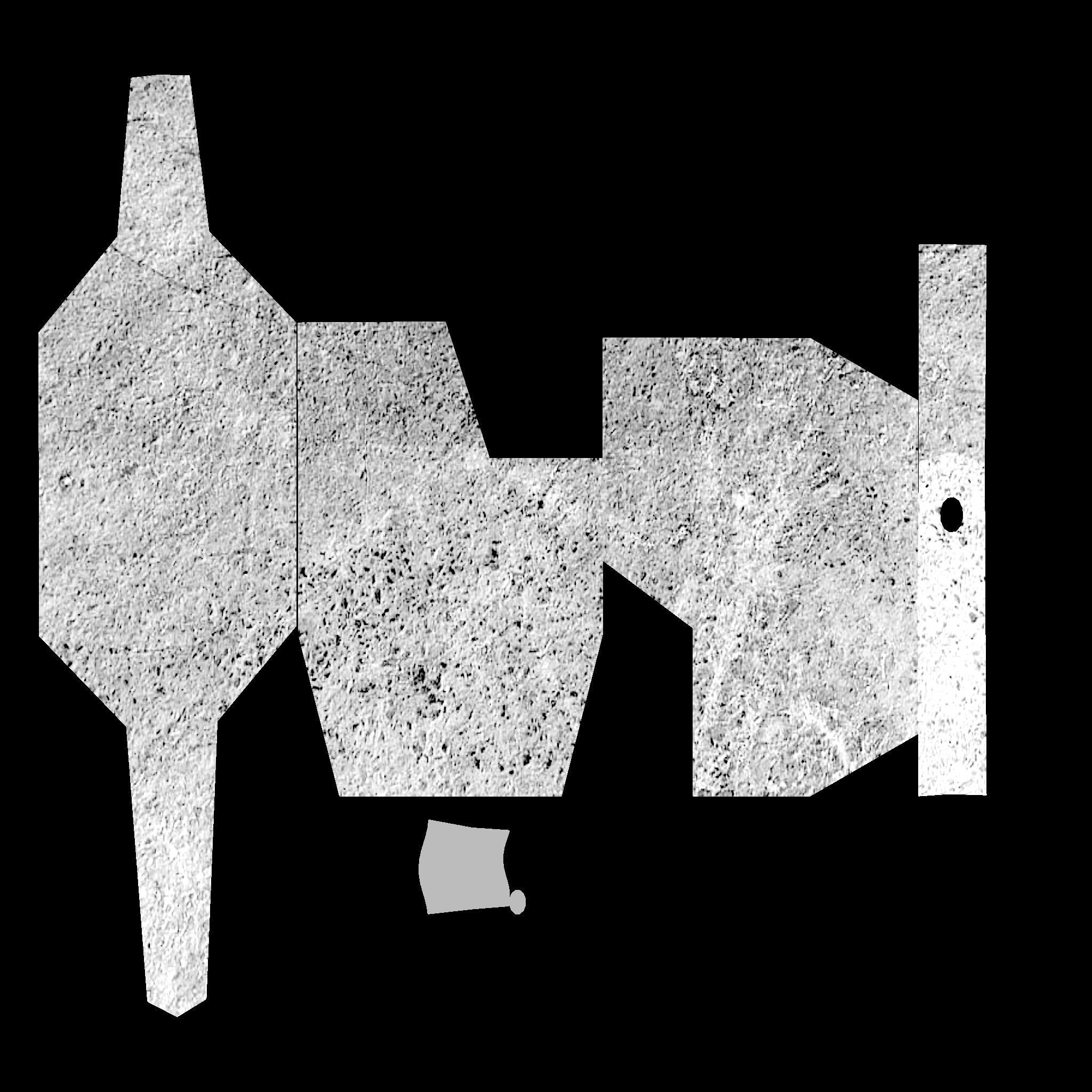 Concrete Barrier Type 1 Low-poly 3D model_9