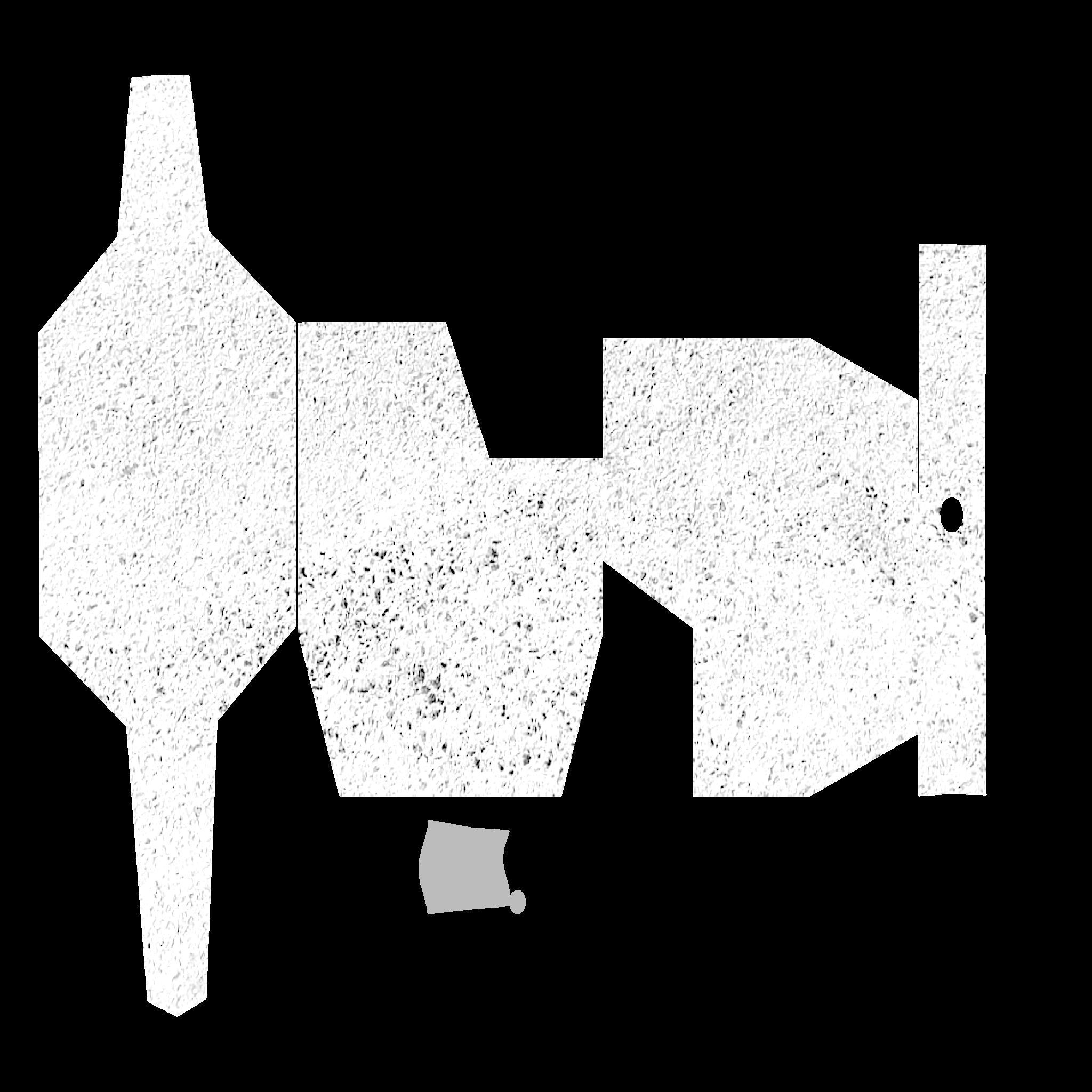 Concrete Barrier Type 1 Low-poly 3D model_10