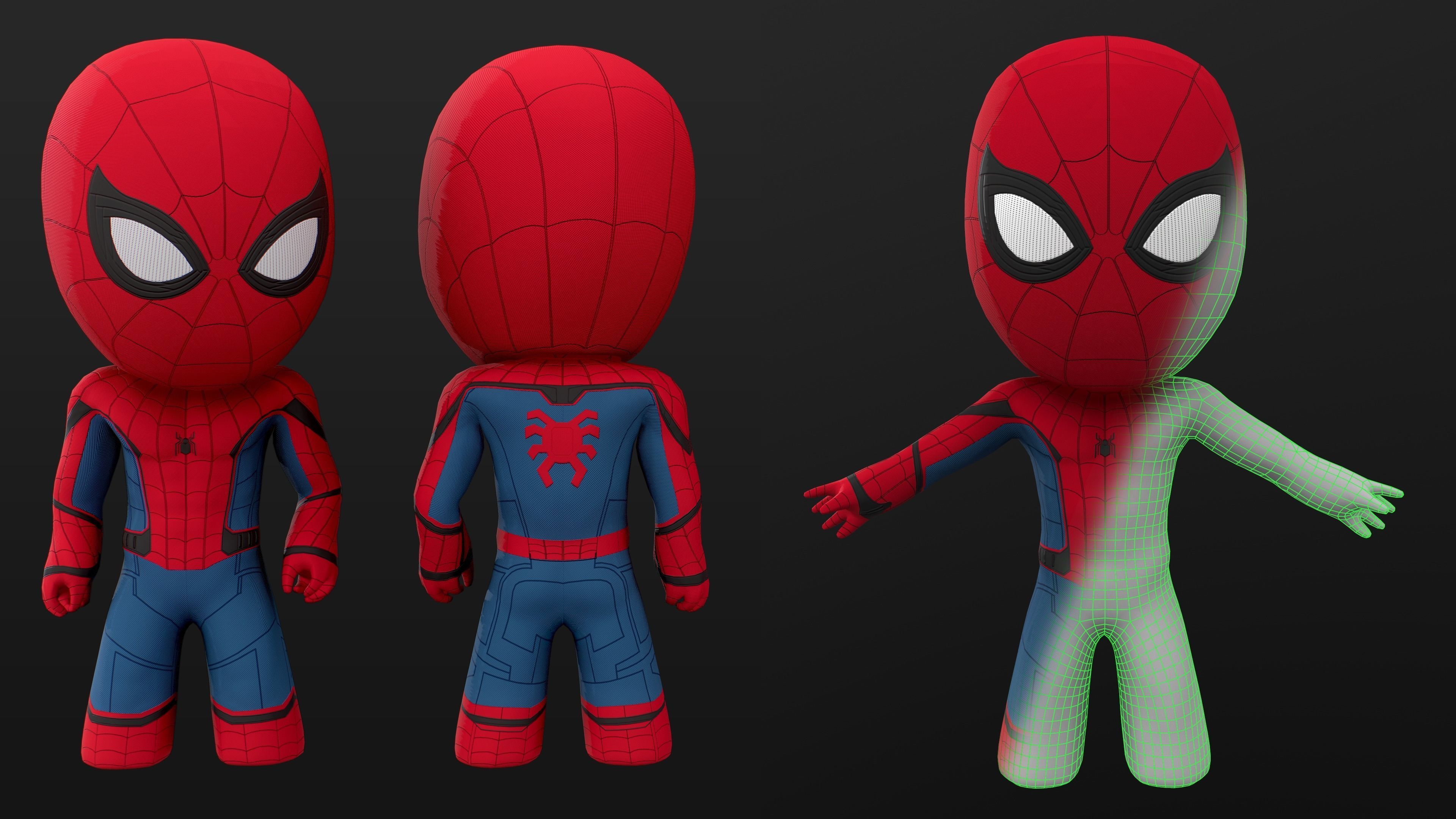 Mini Spidey Project Low-poly 3D model_6