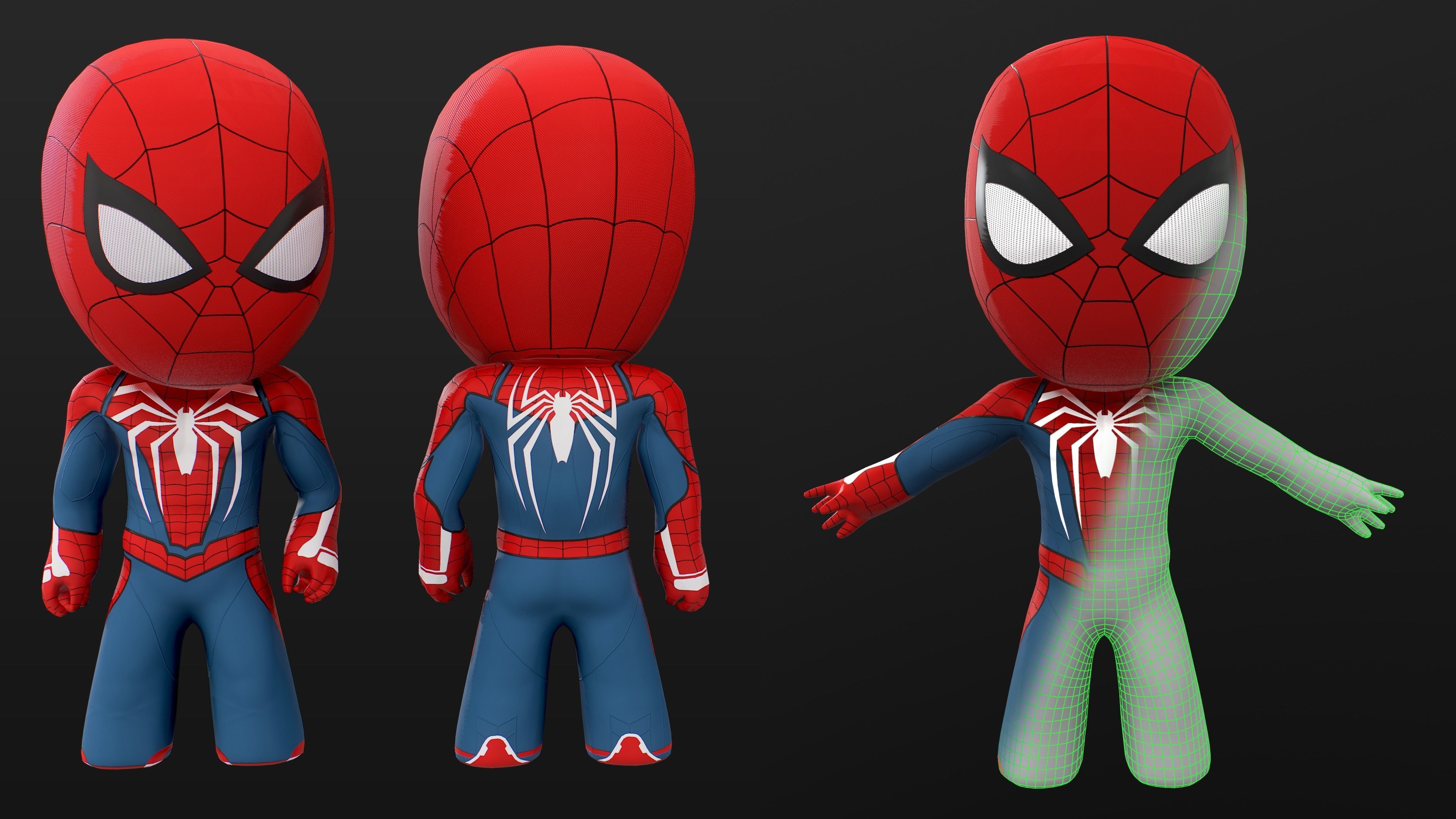 Mini Spidey Project Low-poly 3D model_5