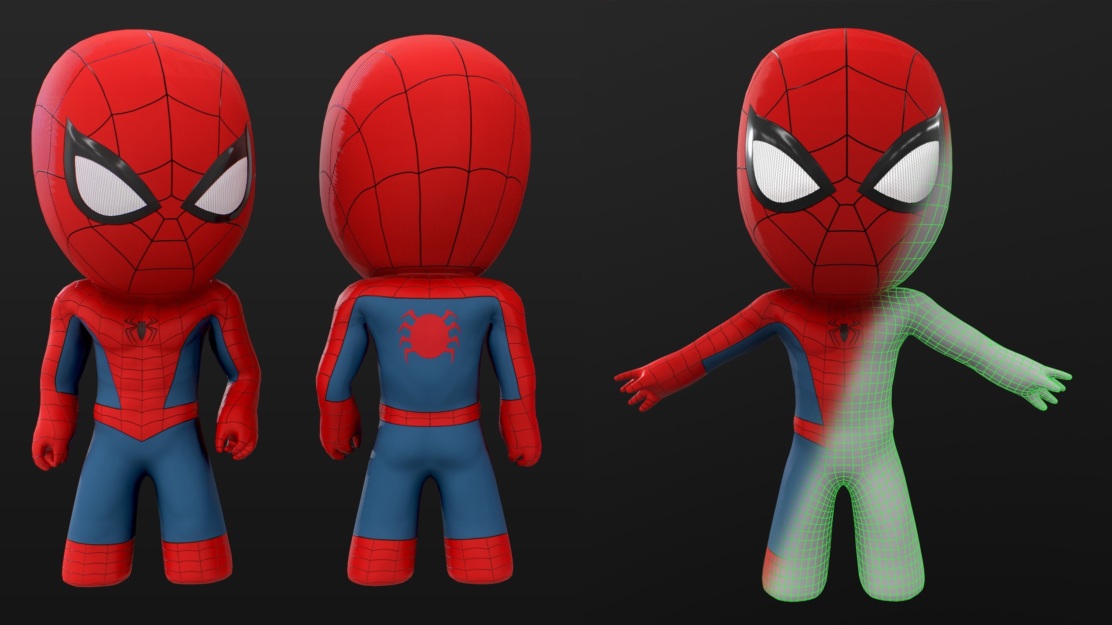 Mini Spidey Project Low-poly 3D model_4