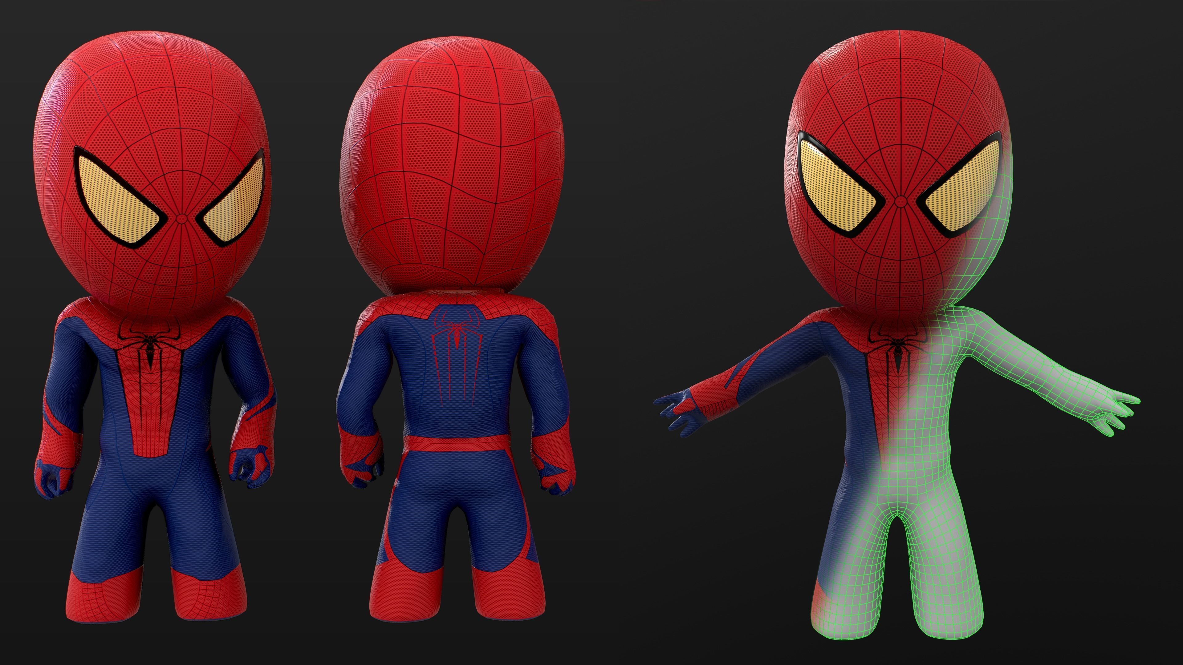 Mini Spidey Project Low-poly 3D model_2