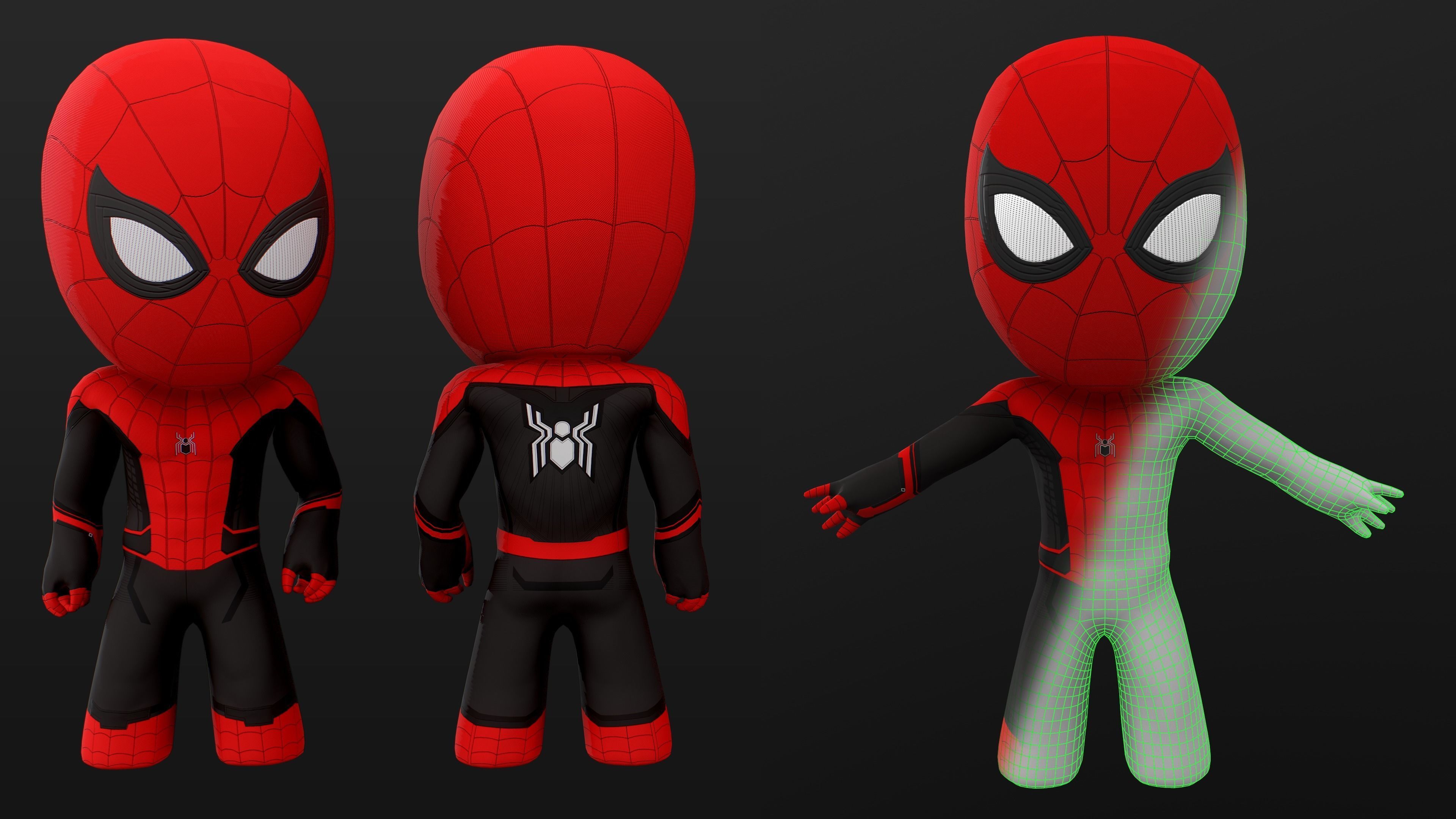Mini Spidey Project Low-poly 3D model_7