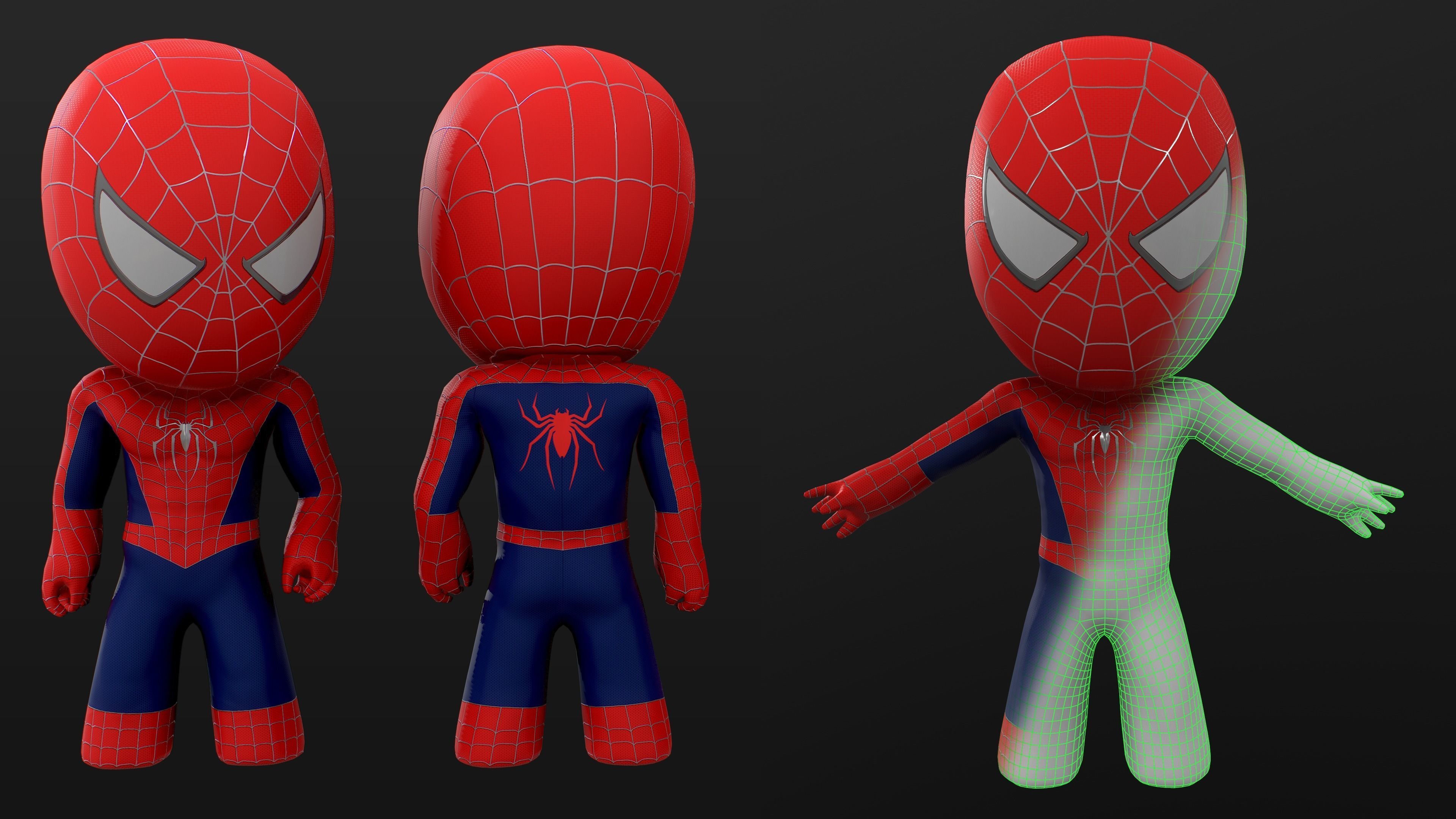 Mini Spidey Project Low-poly 3D model_9