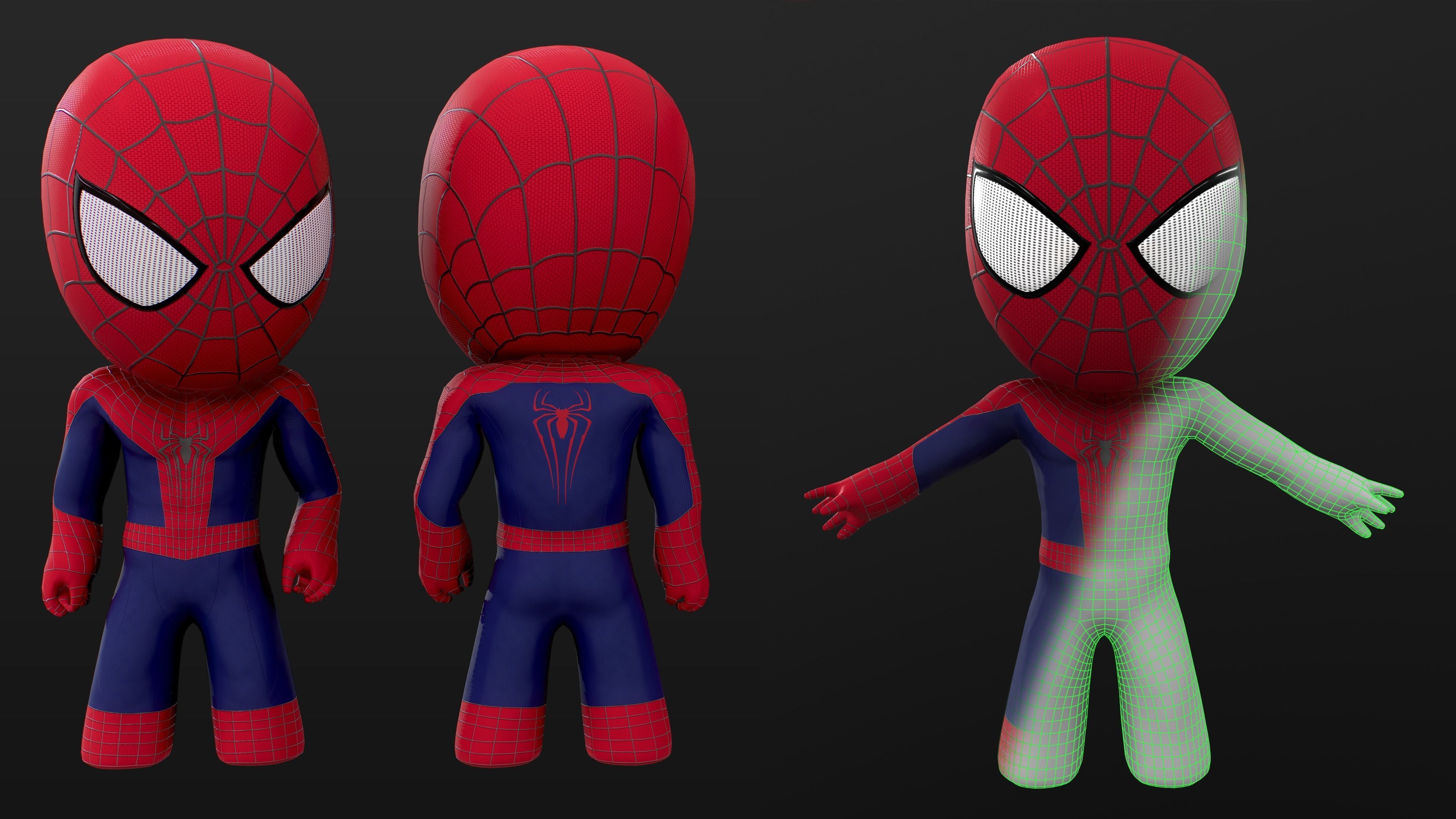 Mini Spidey Project Low-poly 3D model_3