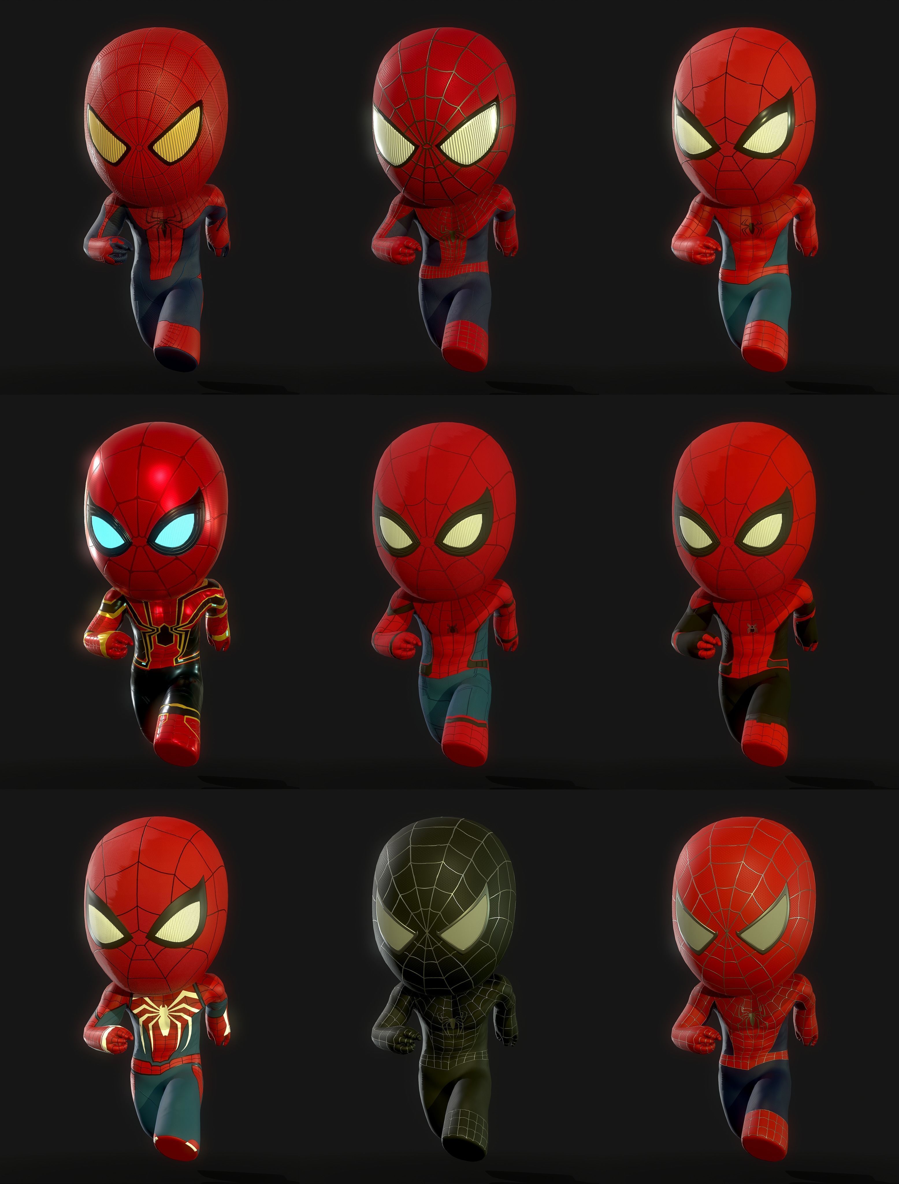 Mini Spidey Project Low-poly 3D model_1