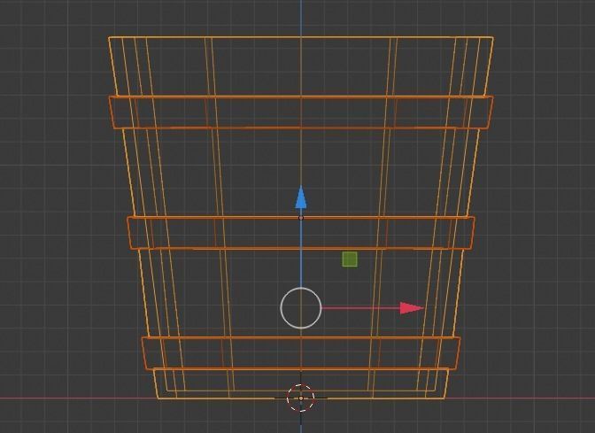 Wooden Basket Bucket  3D print model_6