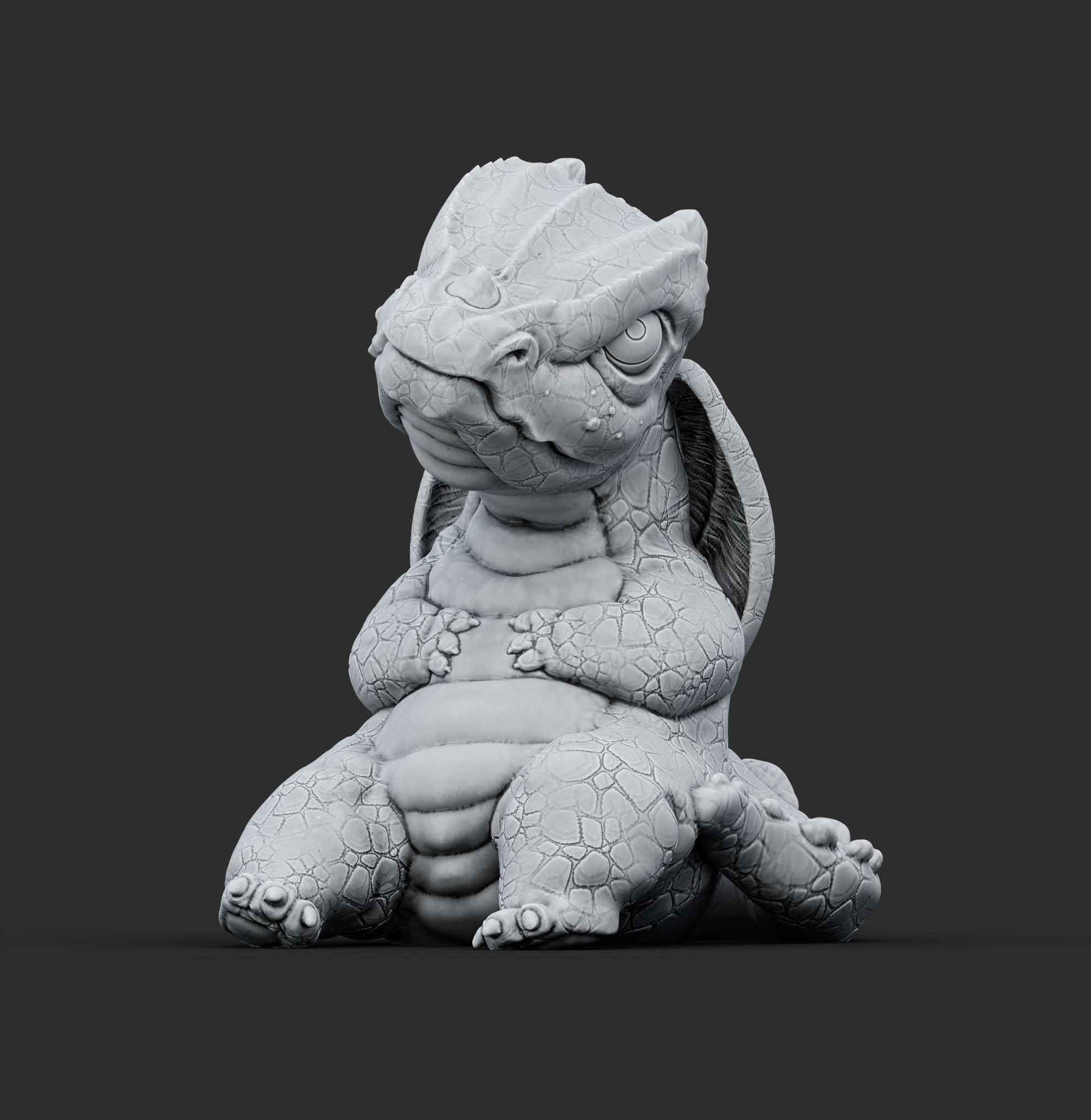 Baby dragon 3D print model_8