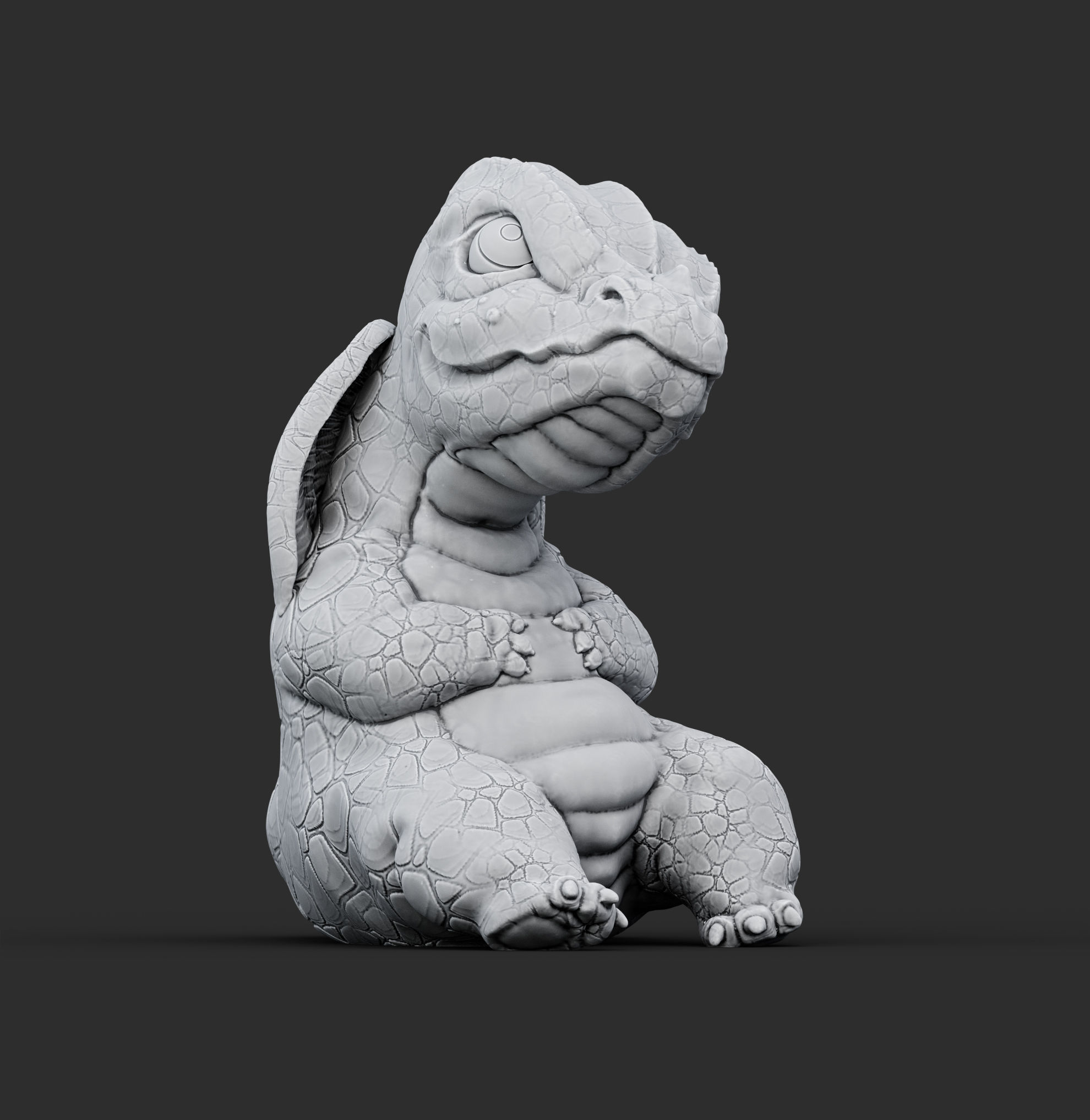 Baby dragon 3D print model_6