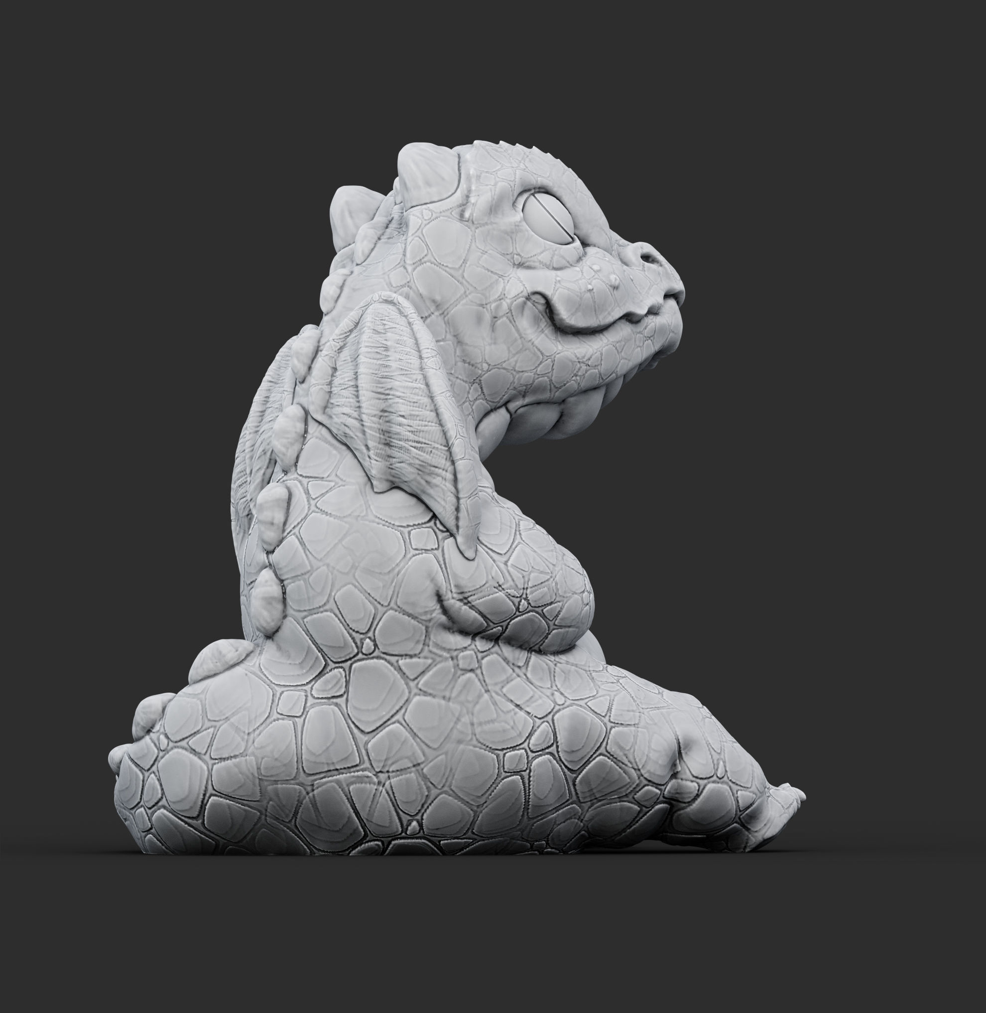 Baby dragon 3D print model_4