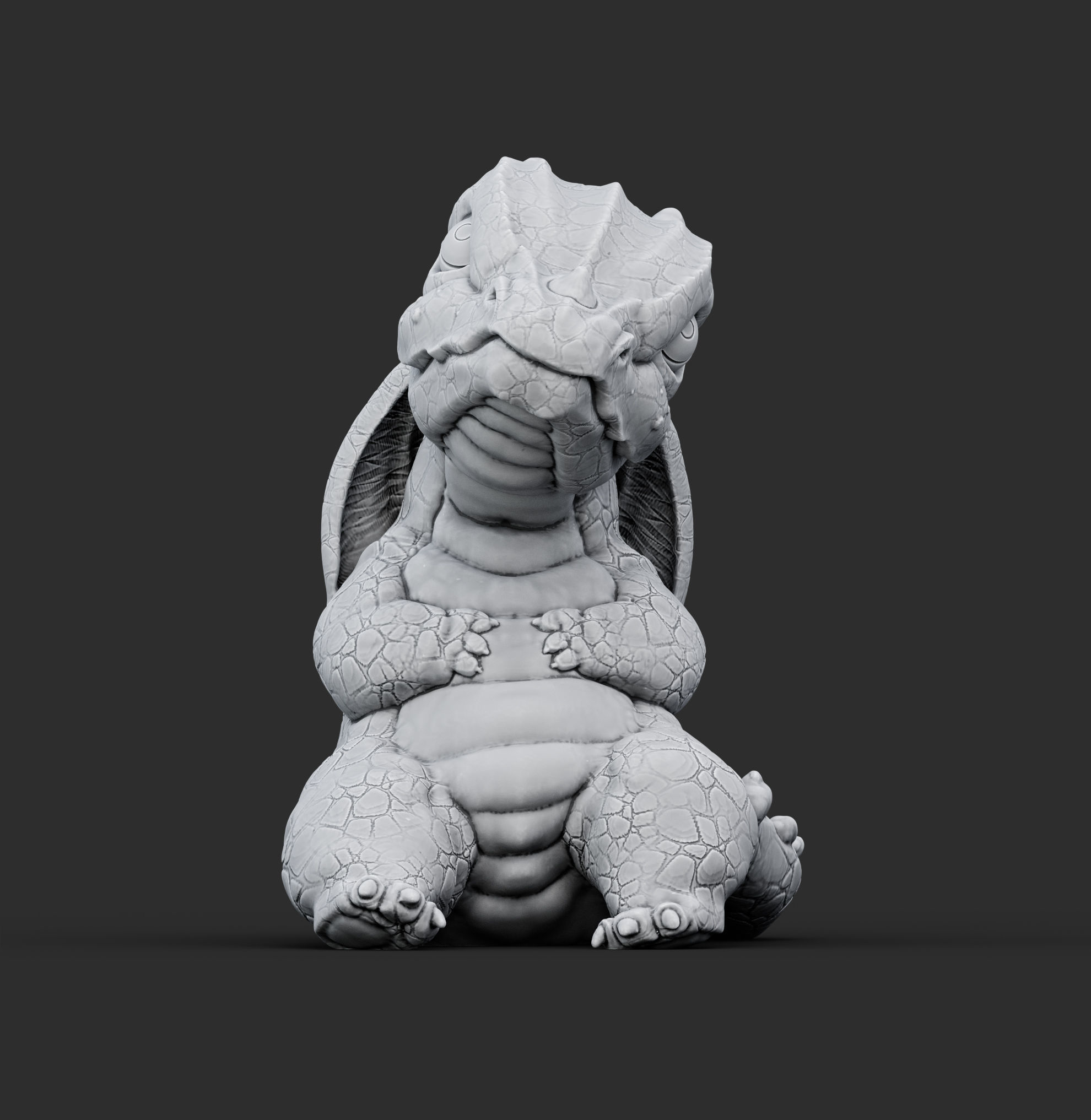 Baby dragon 3D print model_7