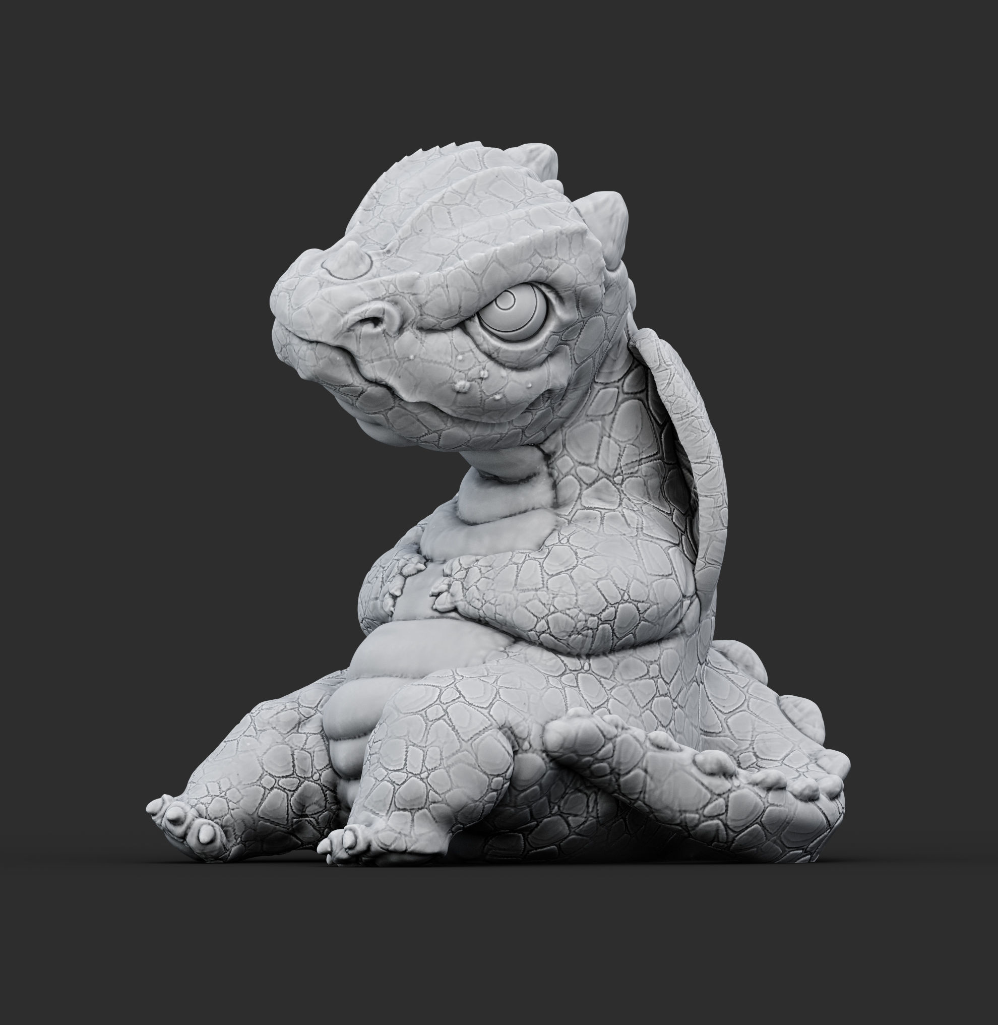Baby dragon 3D print model_9
