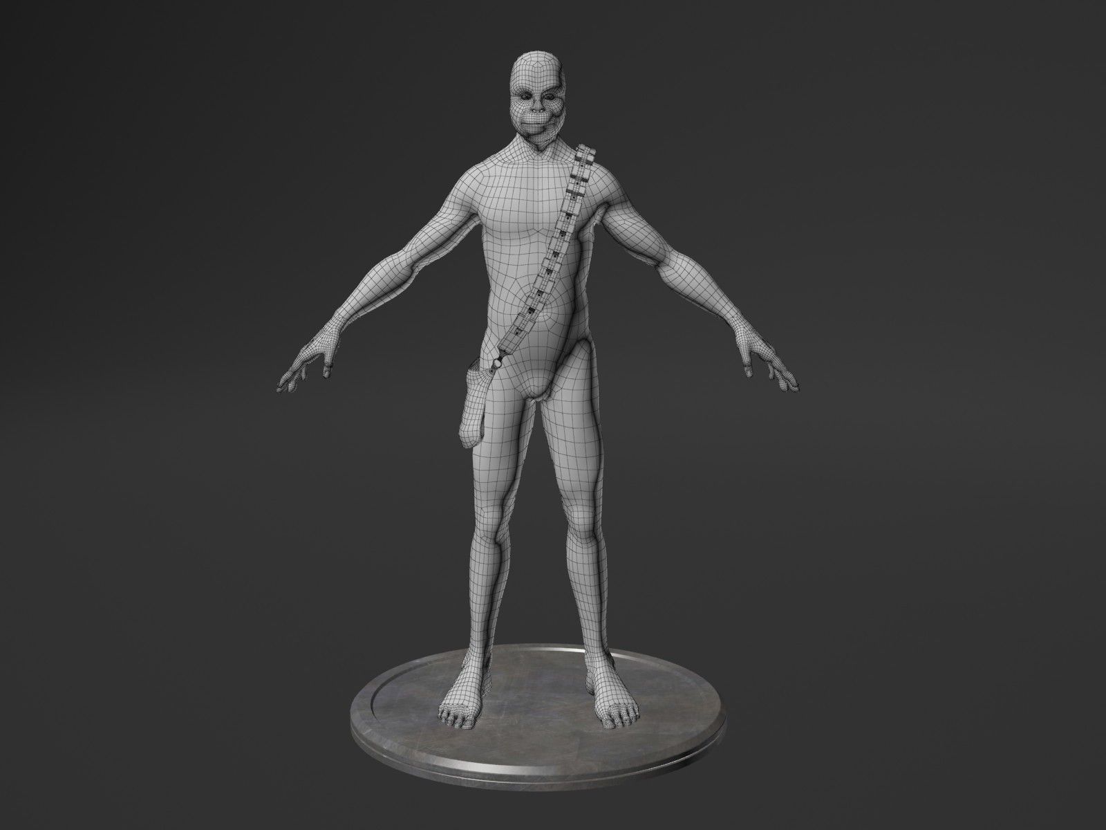 Star Wars Chewbacca for 3dsmax 3D model_12