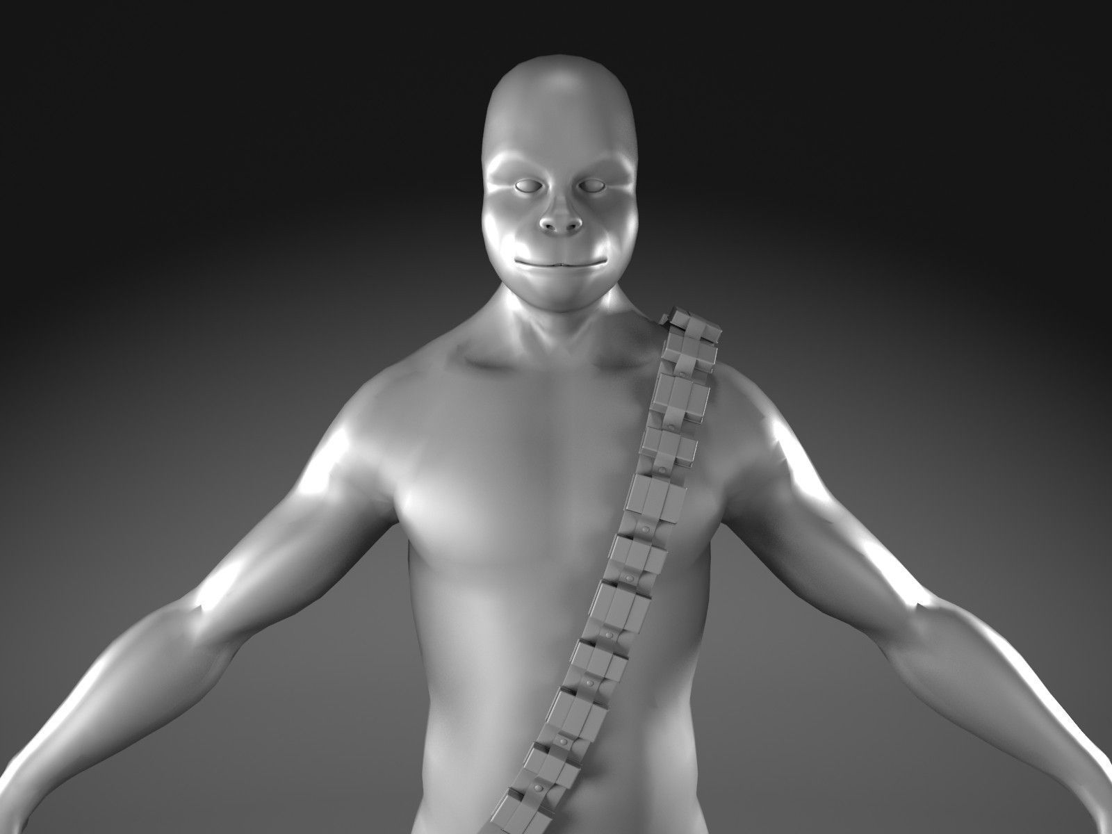 Star Wars Chewbacca for 3dsmax 3D model_10