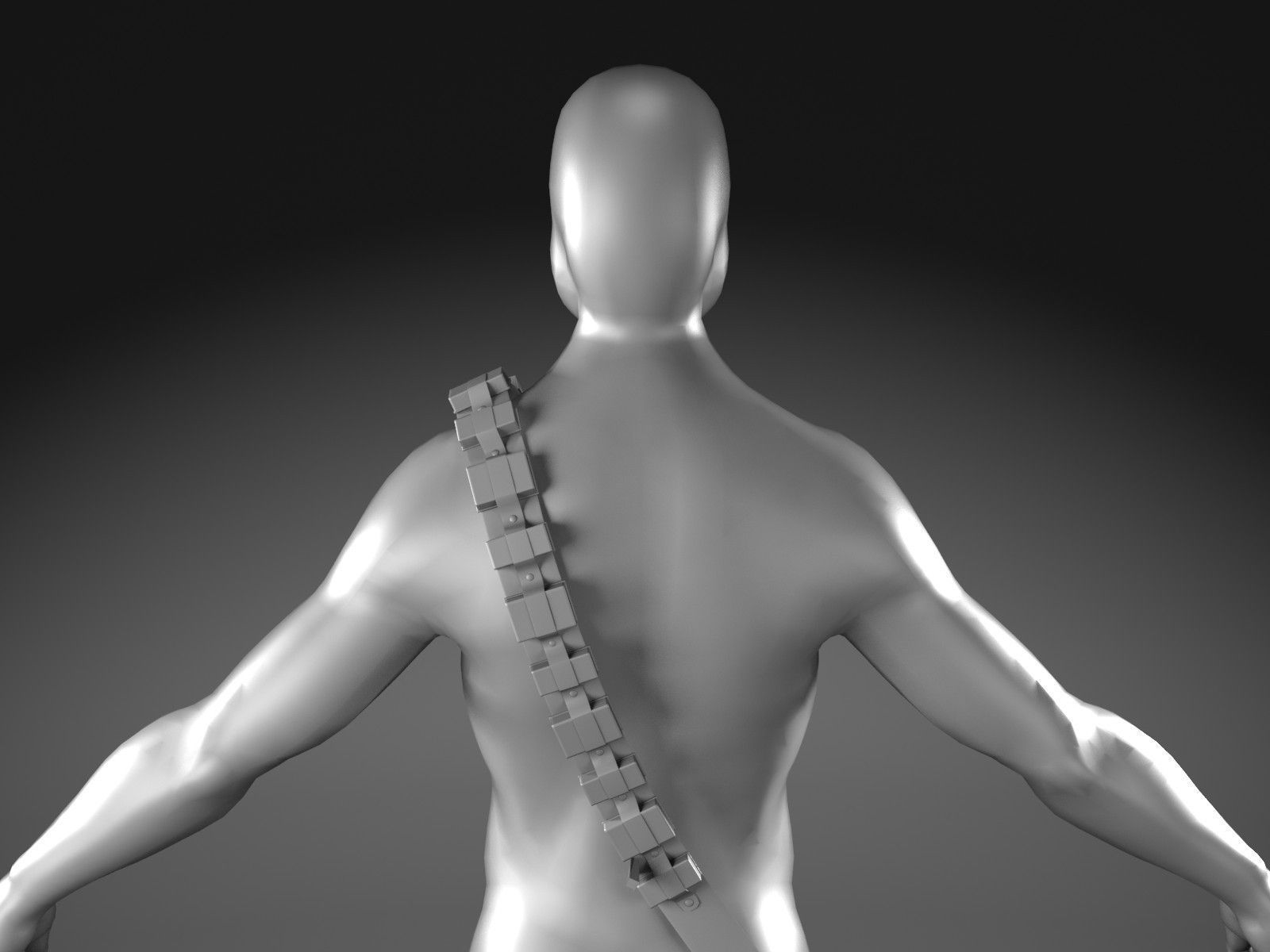 Star Wars Chewbacca for 3dsmax 3D model_11