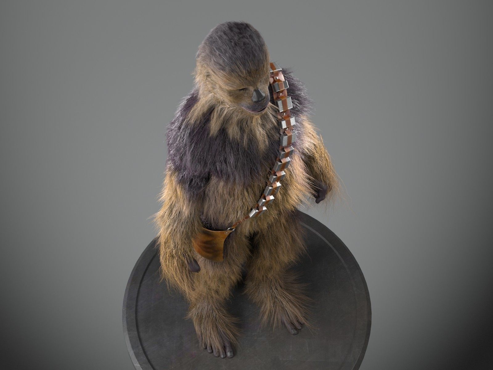 Star Wars Chewbacca for 3dsmax 3D model_6