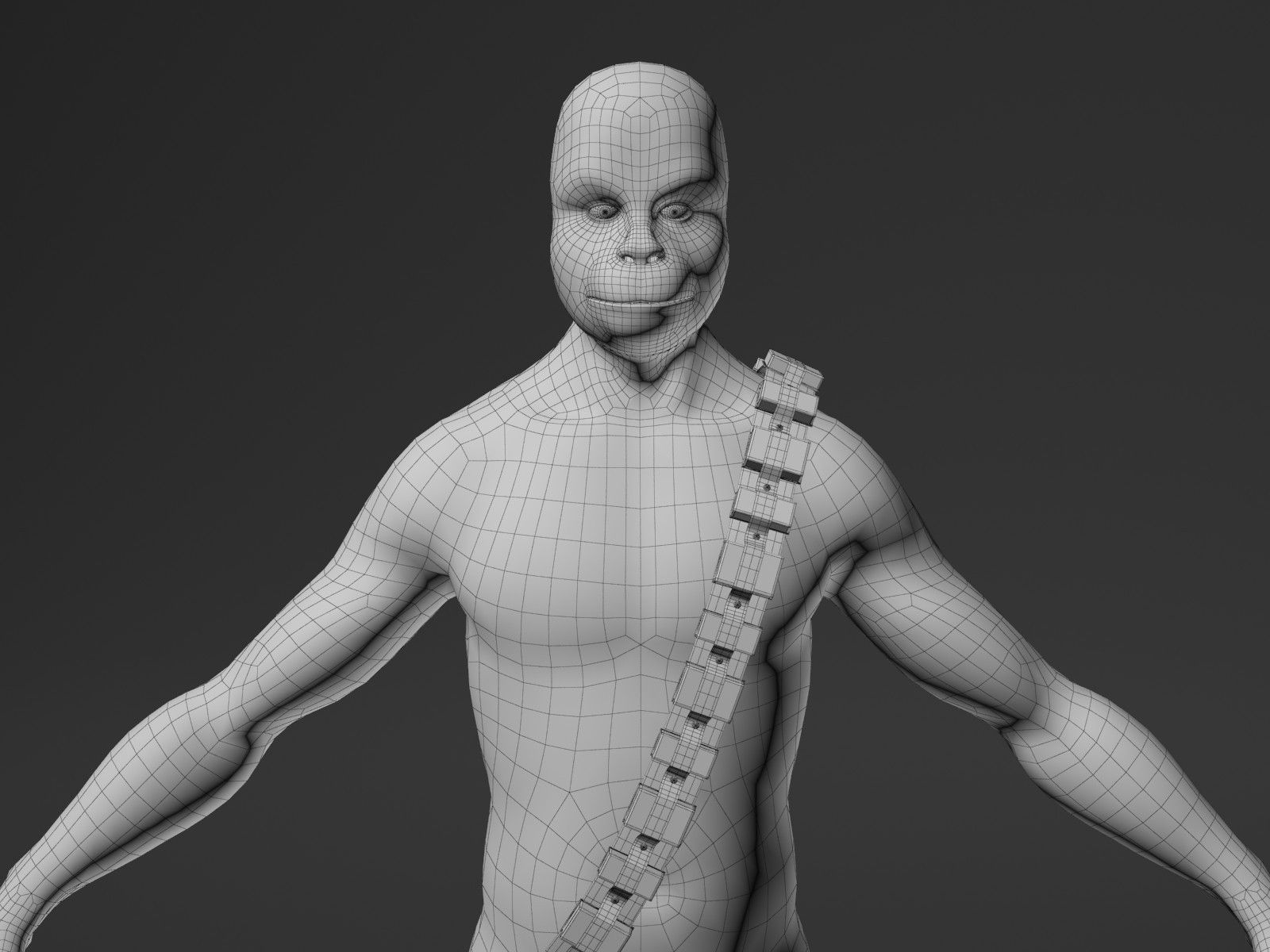 Star Wars Chewbacca for 3dsmax 3D model_15