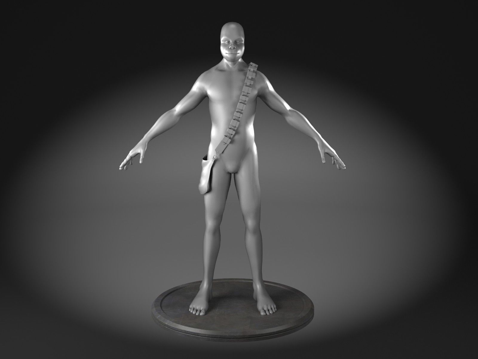 Star Wars Chewbacca for 3dsmax 3D model_9