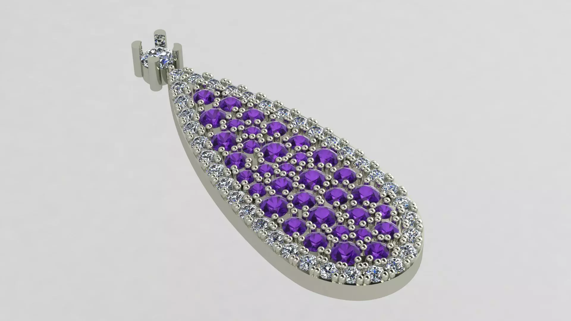 Pendant 2 amethyst 3D print model_0