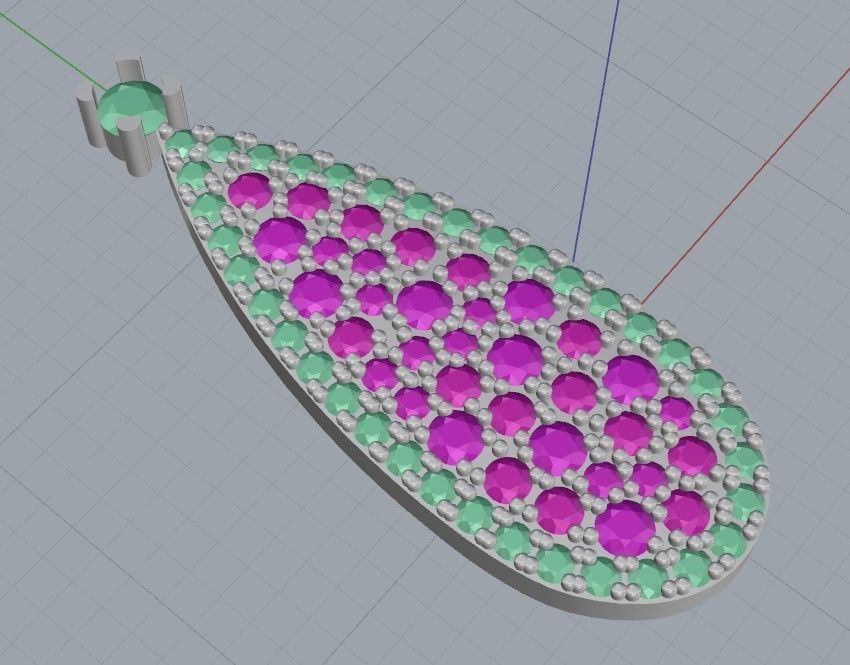 Pendant 2 amethyst 3D print model_4