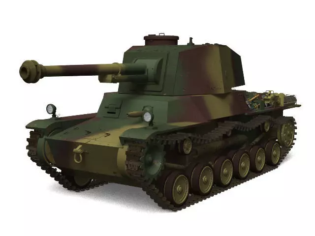 Type3 medium tank Chi nu 3D model