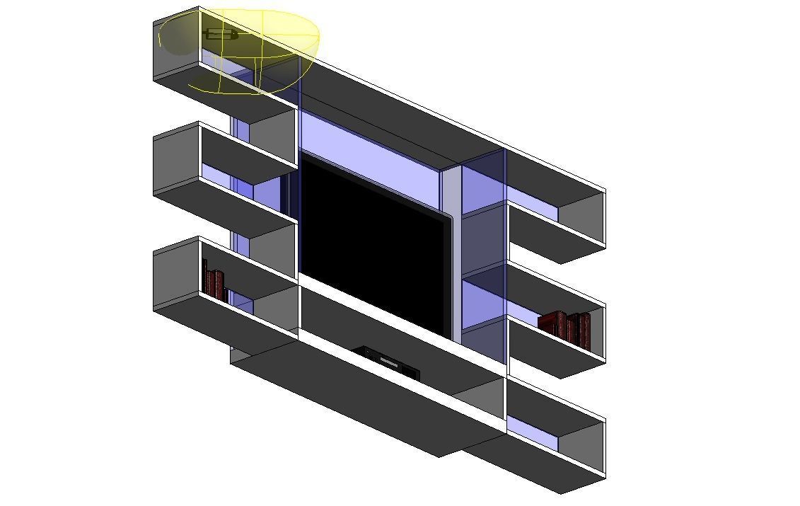 Entertainment Center 3D model_4