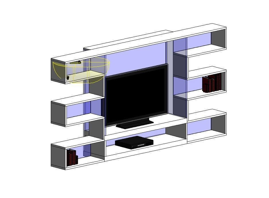 Entertainment Center 3D model_1