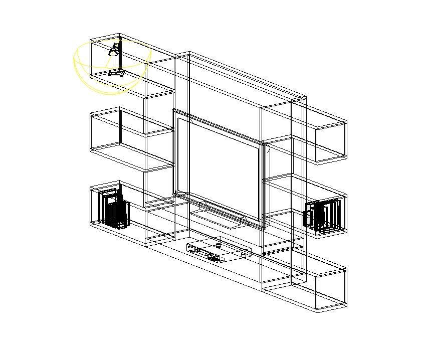 Entertainment Center 3D model_5