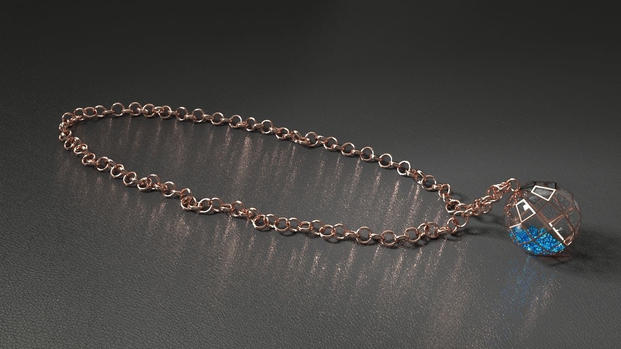 Spherical Pendant Free 3D model_1
