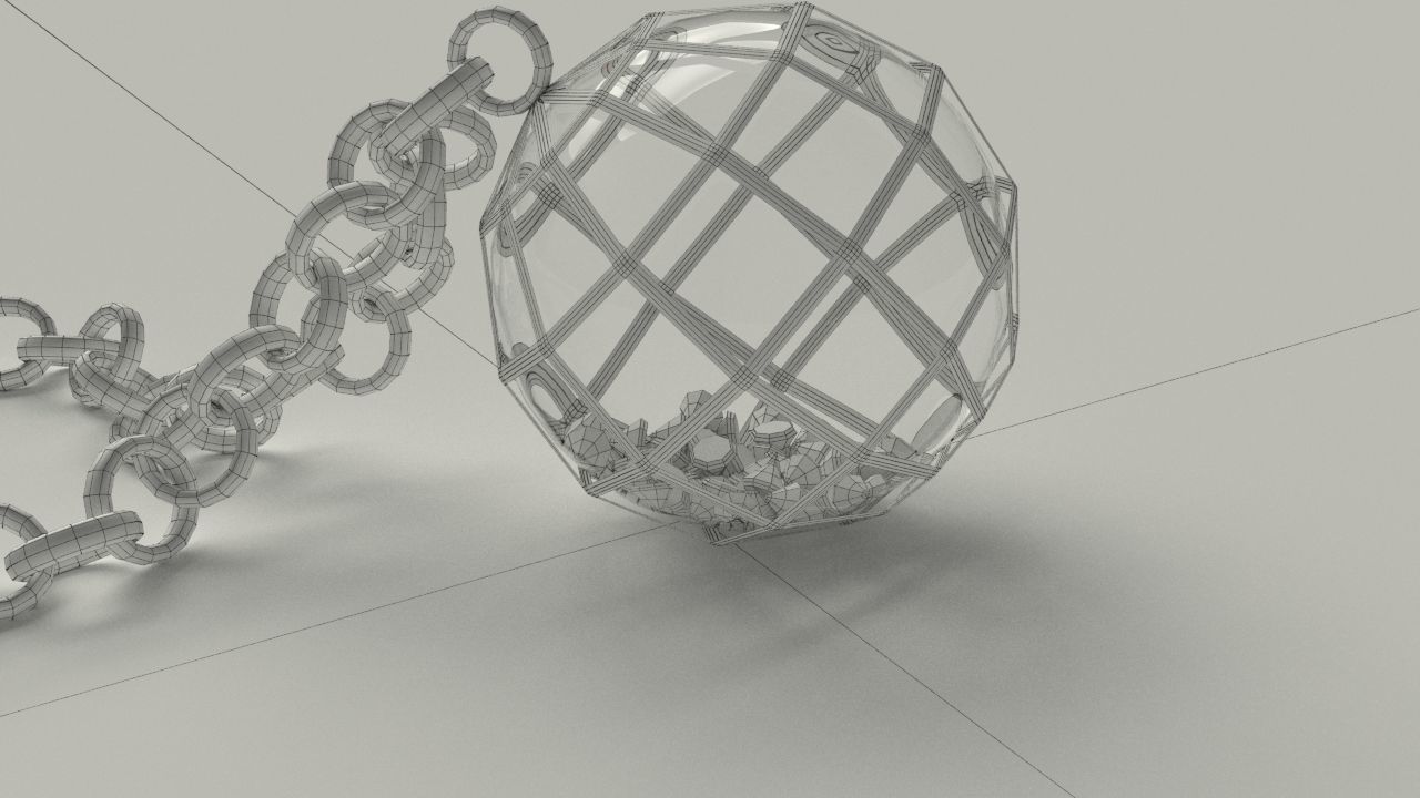 Spherical Pendant Free 3D model_16