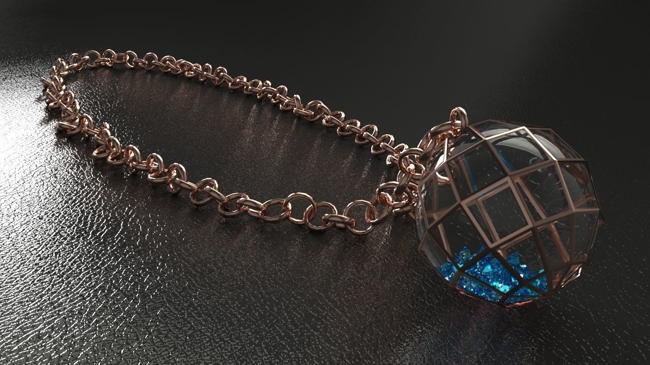 Spherical Pendant Free 3D model_2