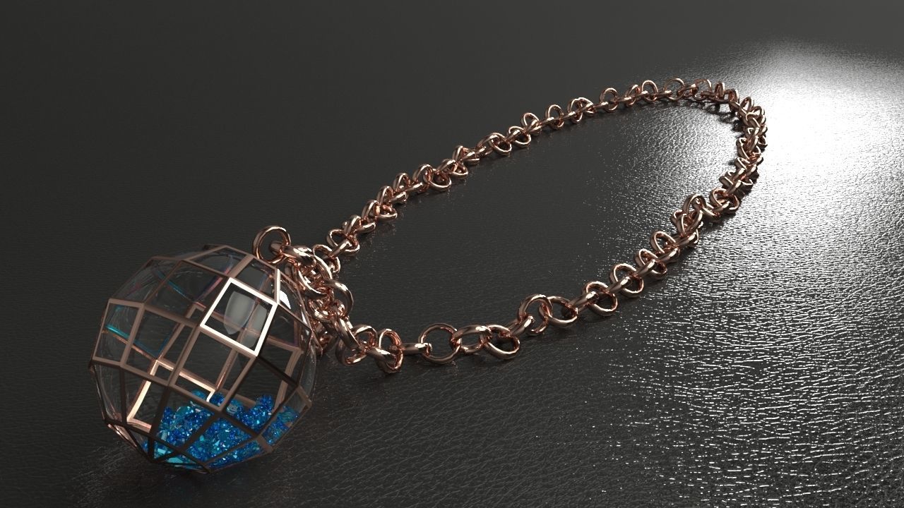 Spherical Pendant Free 3D model_3