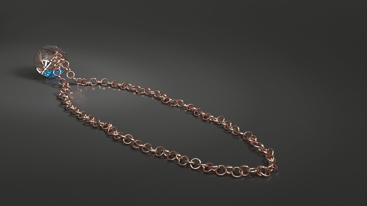 Spherical Pendant Free 3D model_5