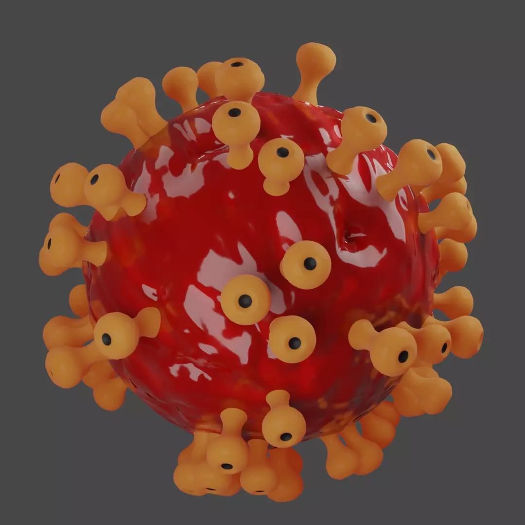 Coronavirus COVID-19 PBR 3D model