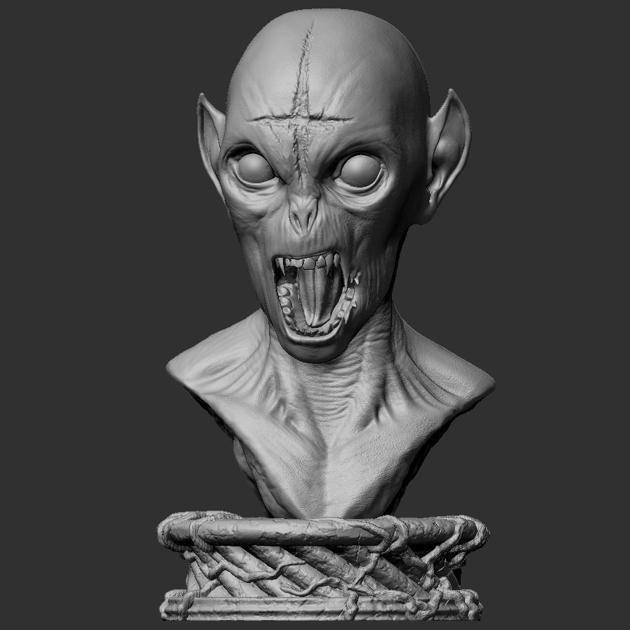 Demon Hell Bust 3D print model_1