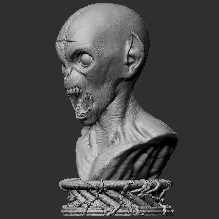 Demon Hell Bust 3D print model_2