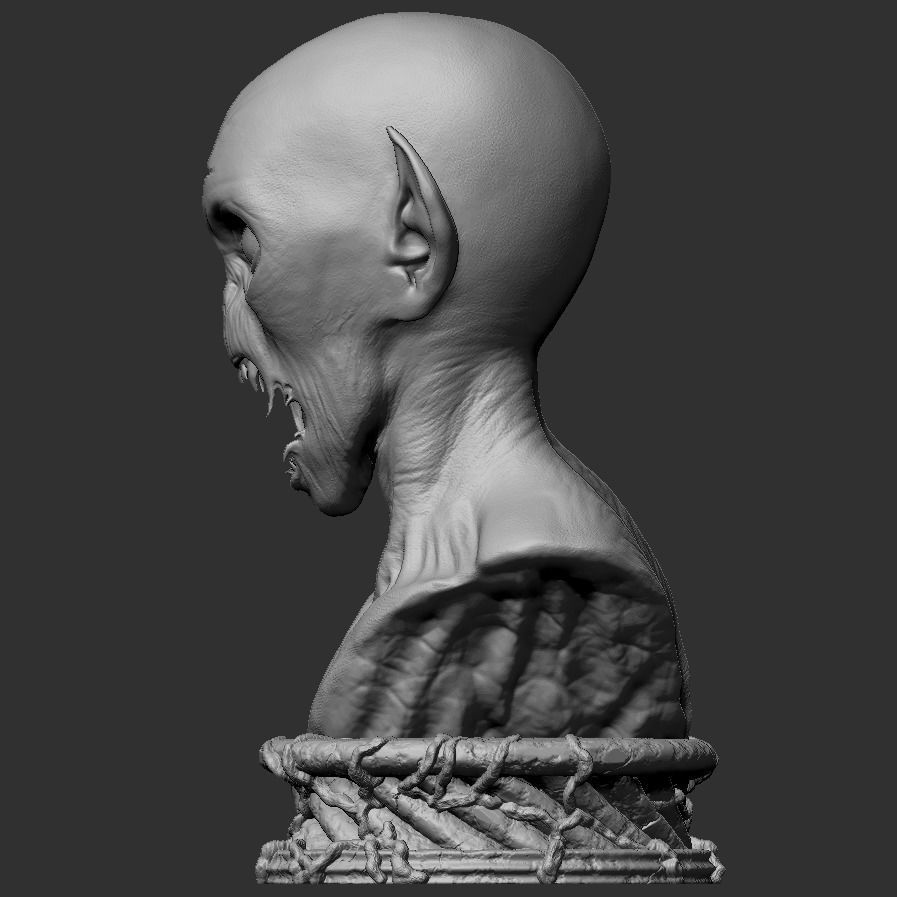Demon Hell Bust 3D print model_3