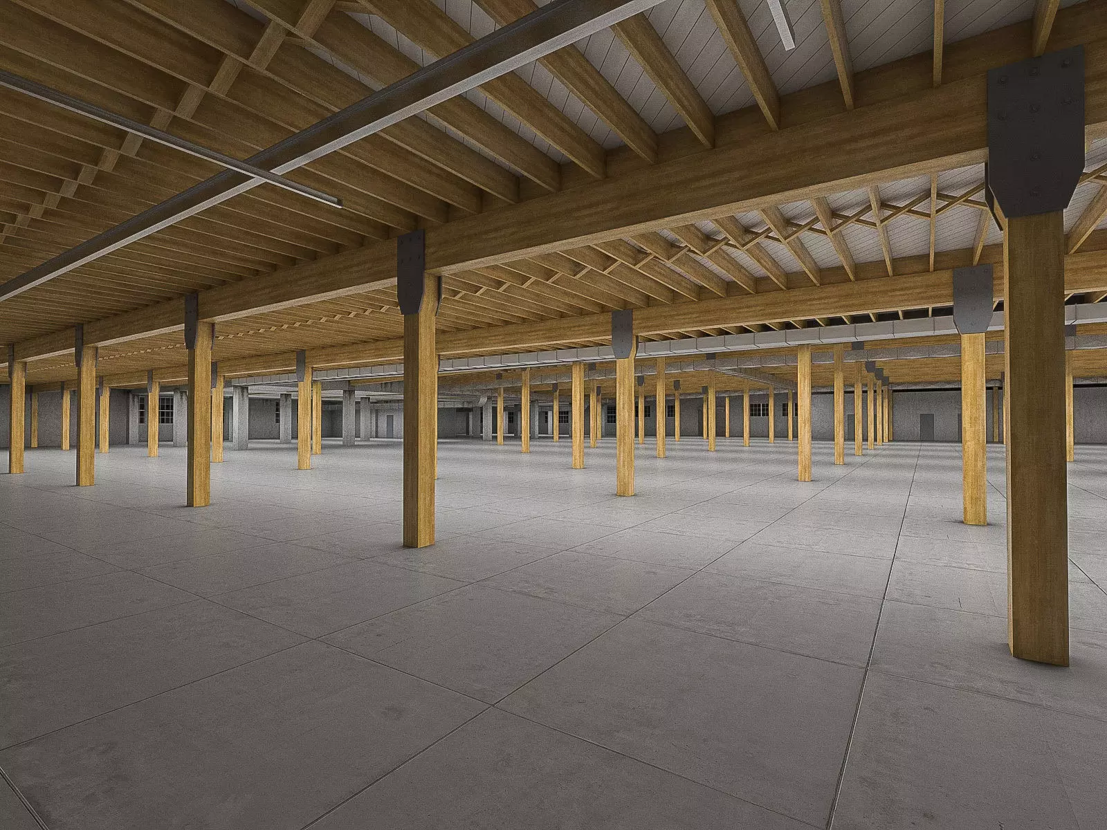Industrial Building Interior 02 Low-poly 3D model