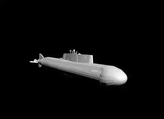 Submarine 949A Low-poly 3D model
