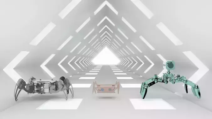 Spider bionic robot 3D model