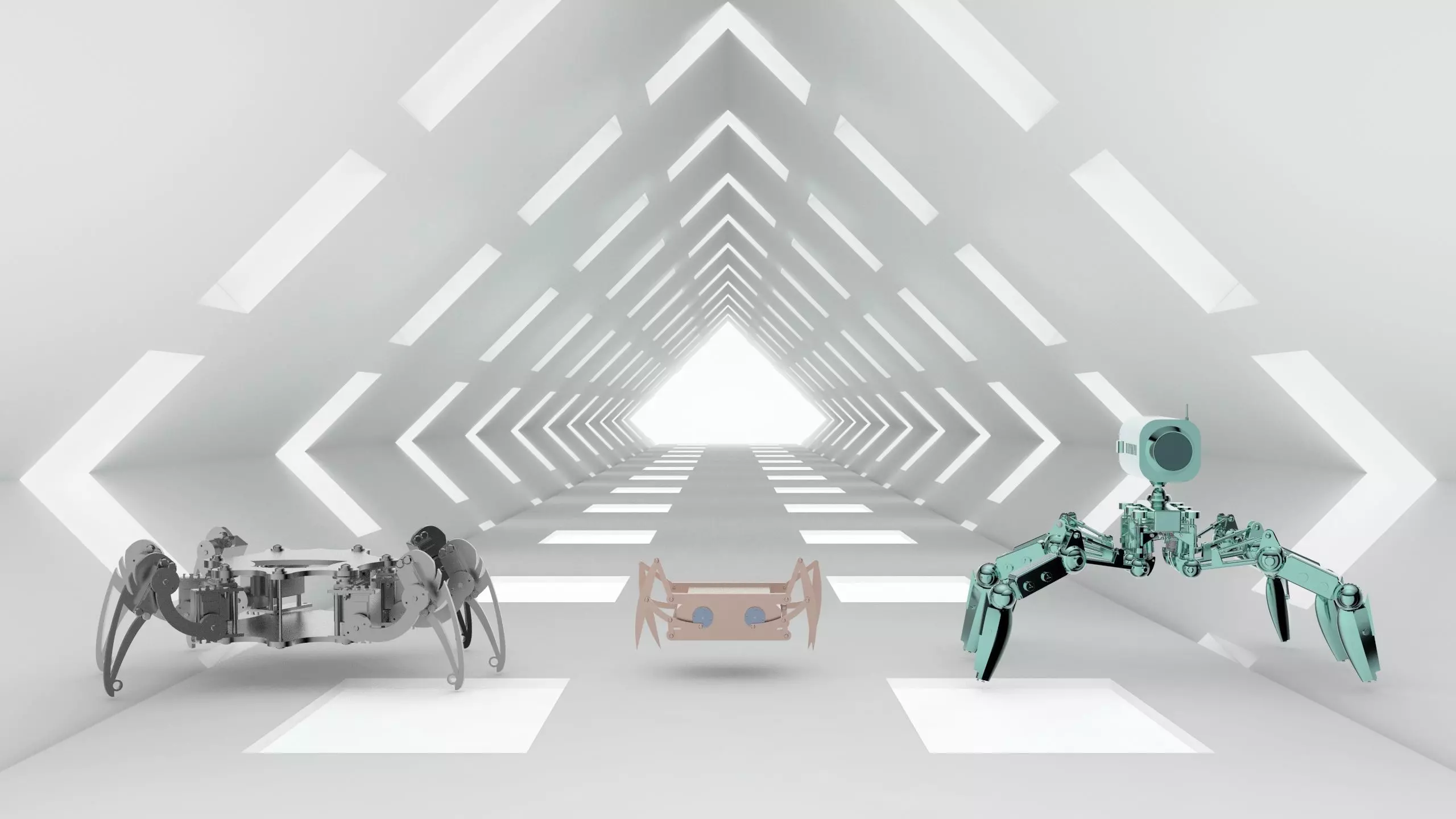 Spider bionic robot 3D model_0