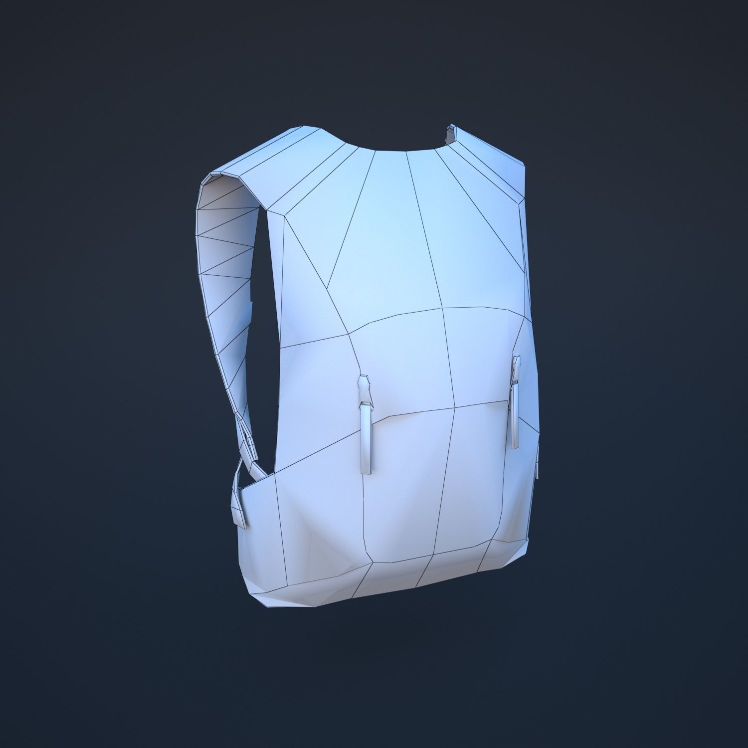 backpack Y-3 Low-poly 3D model_5