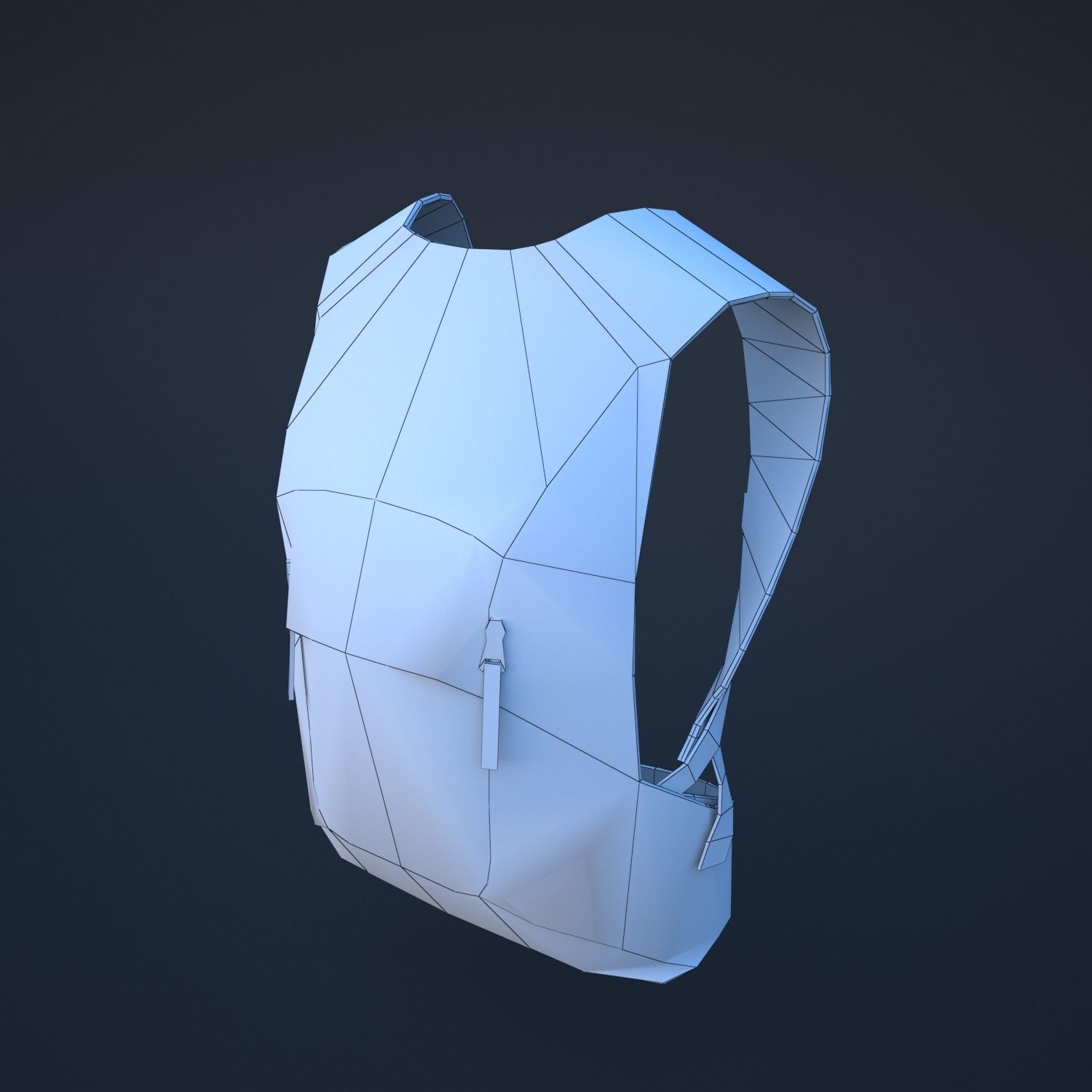 backpack Y-3 Low-poly 3D model_7